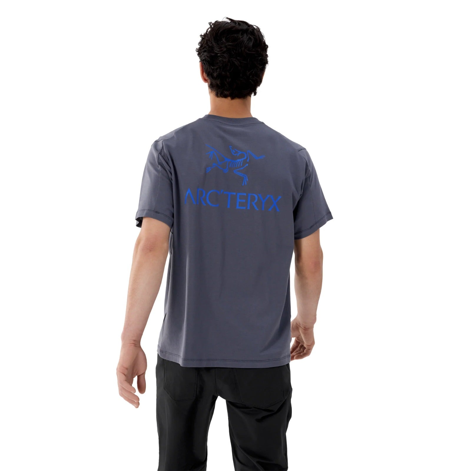 Men's Kragg SL Cotton Bird Word Short-Sleeve T-Shirt - DK Stratus / Fluidity