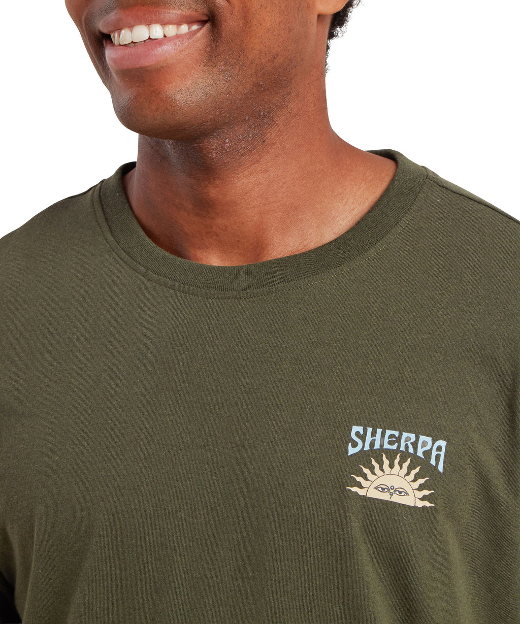 Men's Jutnu Psychedelic T-Shirt - Green
