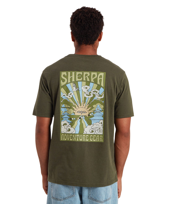 Men's Jutnu Psychedelic T-Shirt - Green