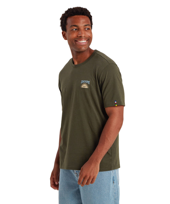 Men's Jutnu Psychedelic T-Shirt - Green