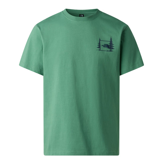 Men's Camping Relaxed Graphic T-Shirt - Green
