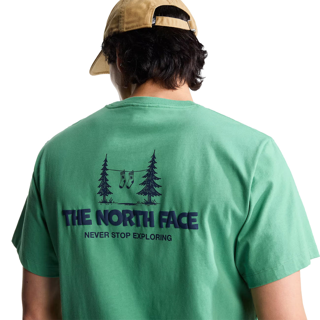 Men's Camping Relaxed Graphic T-Shirt - Green