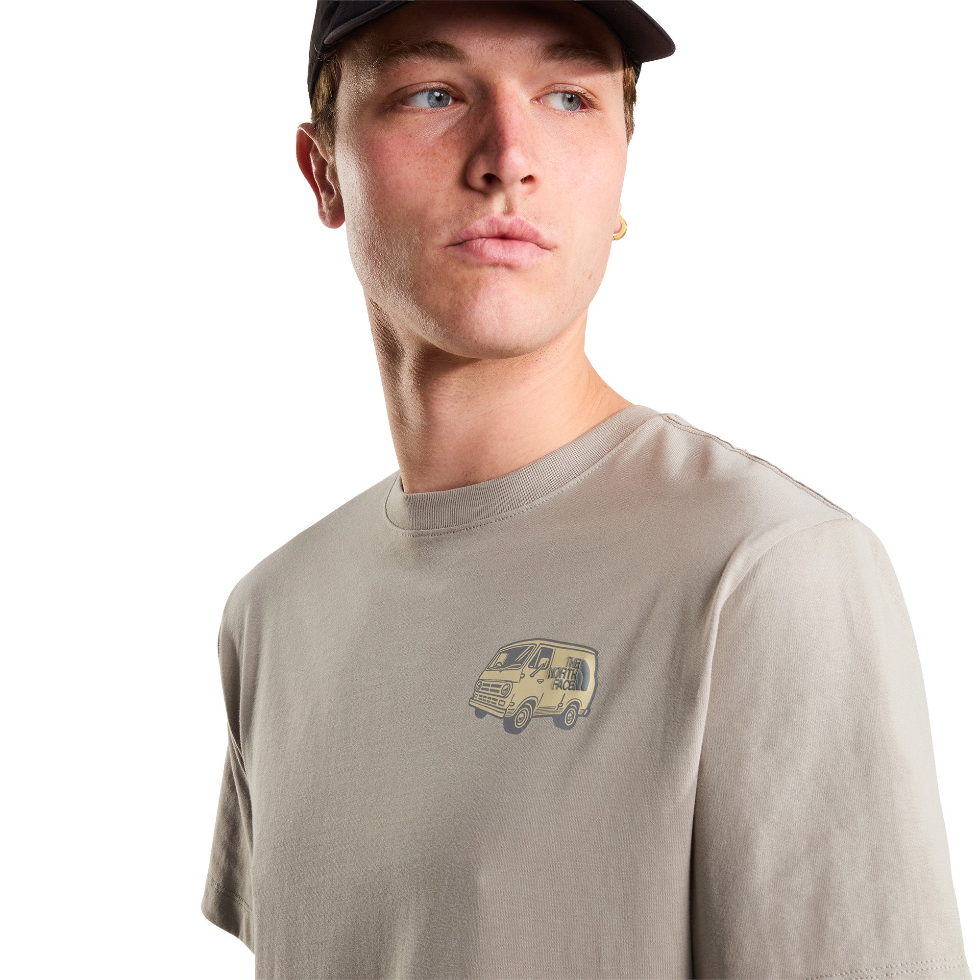 Men's Van Life Relaxed Graphic T-Shirt - Beige