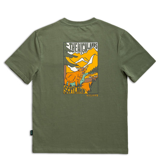 Unisex Highlands Heavyweight Organic T-Shirt - Green