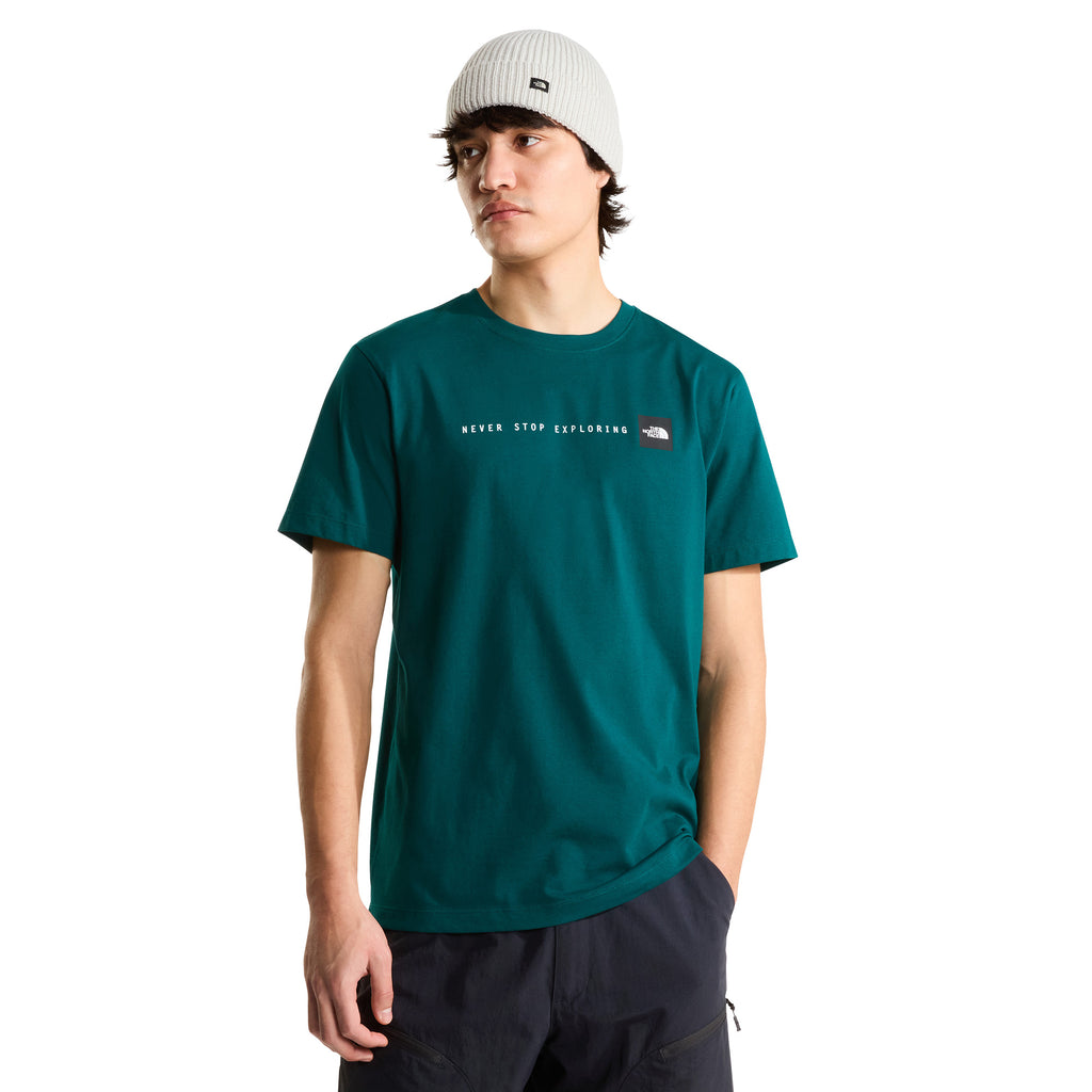 Men's Never Stop Exploring Regular Graphic T-Shirt - Teal