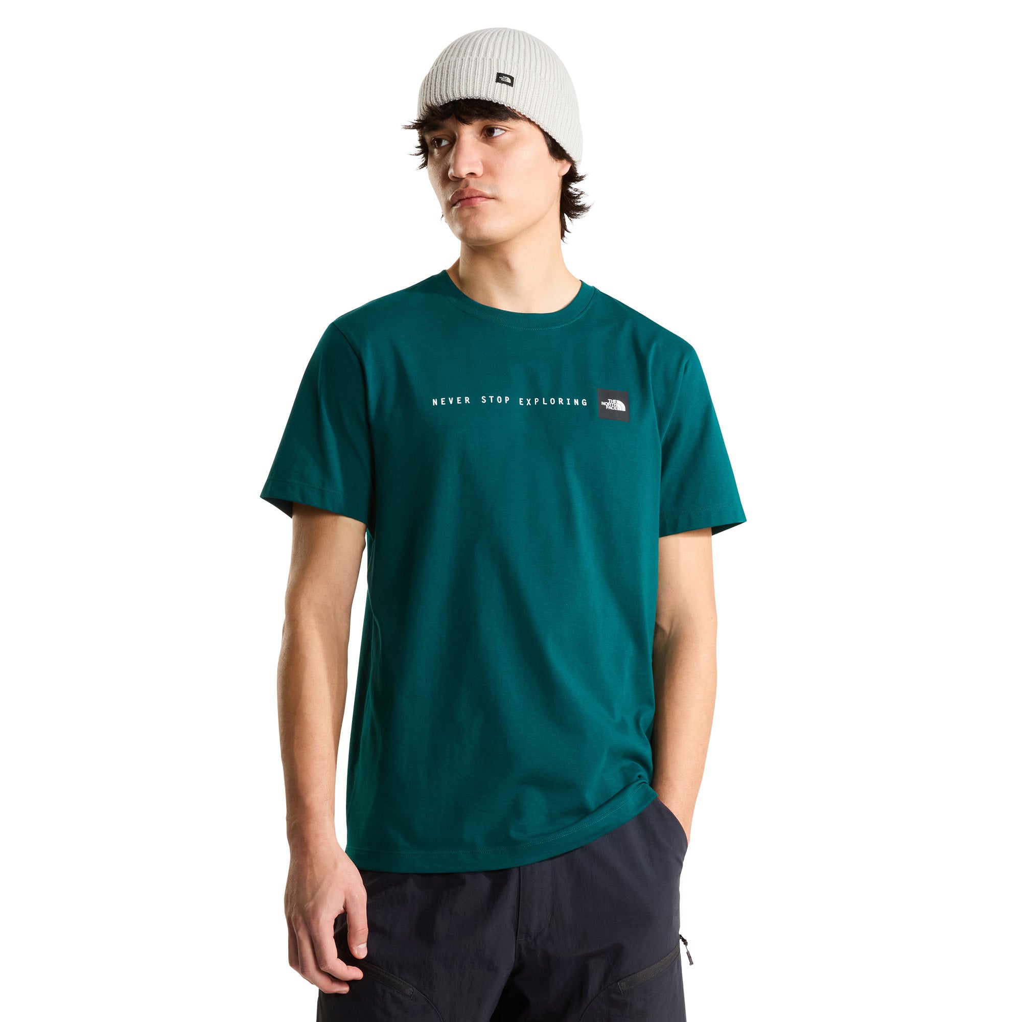Men's Never Stop Exploring Regular Graphic T-Shirt - Teal