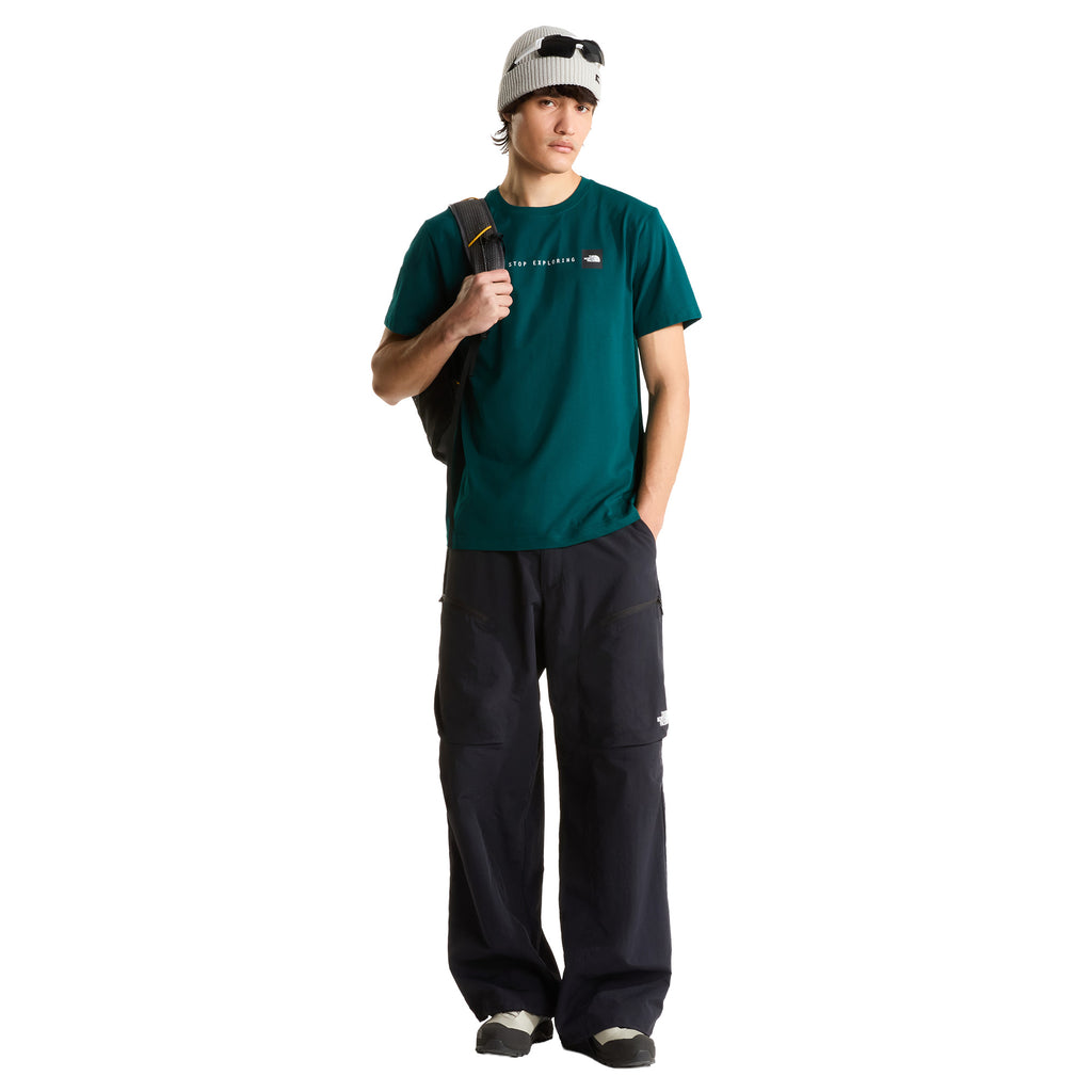 Men's Never Stop Exploring Regular Graphic T-Shirt - Teal