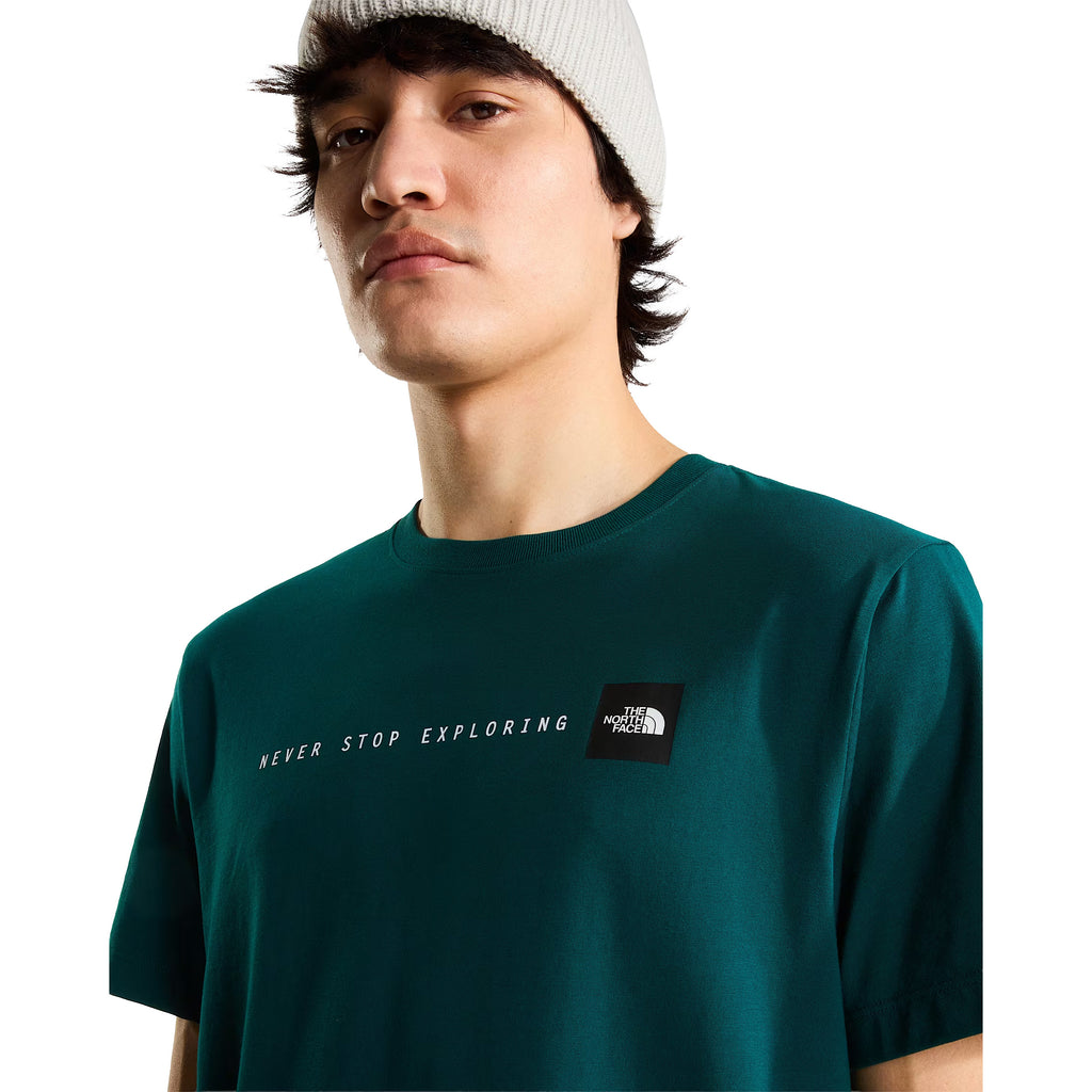 Men's Never Stop Exploring Regular Graphic T-Shirt - Teal
