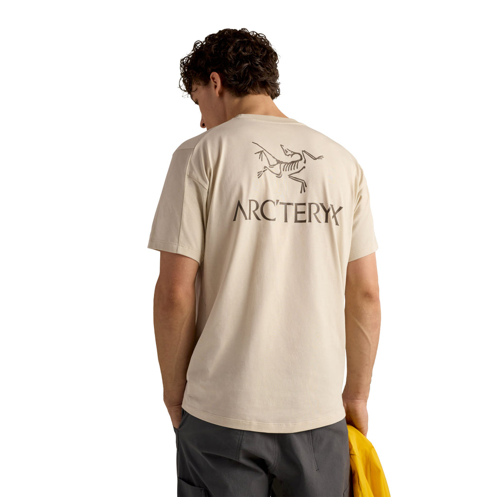 Men's Kragg SL Cotton Bird Word Short-Sleeve T-Shirt - Sea Salt Mongoose