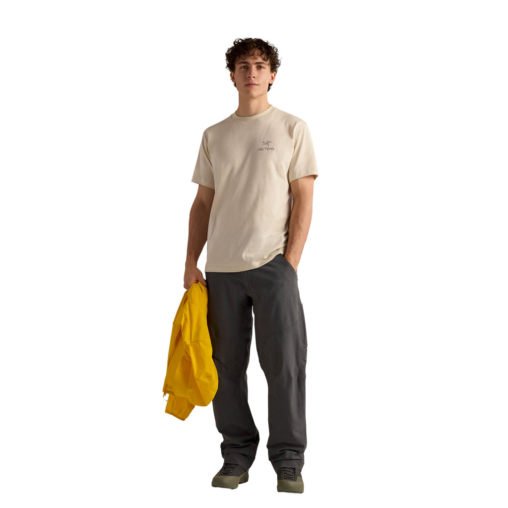 Men's Kragg SL Cotton Bird Word Short-Sleeve T-Shirt - Sea Salt Mongoose