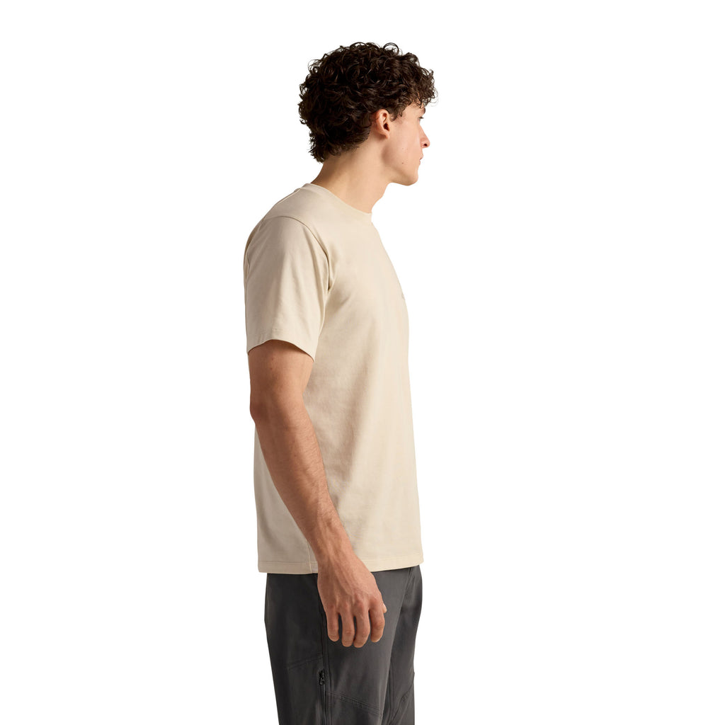 Men's Kragg SL Cotton Bird Word Short-Sleeve T-Shirt - Sea Salt Mongoose