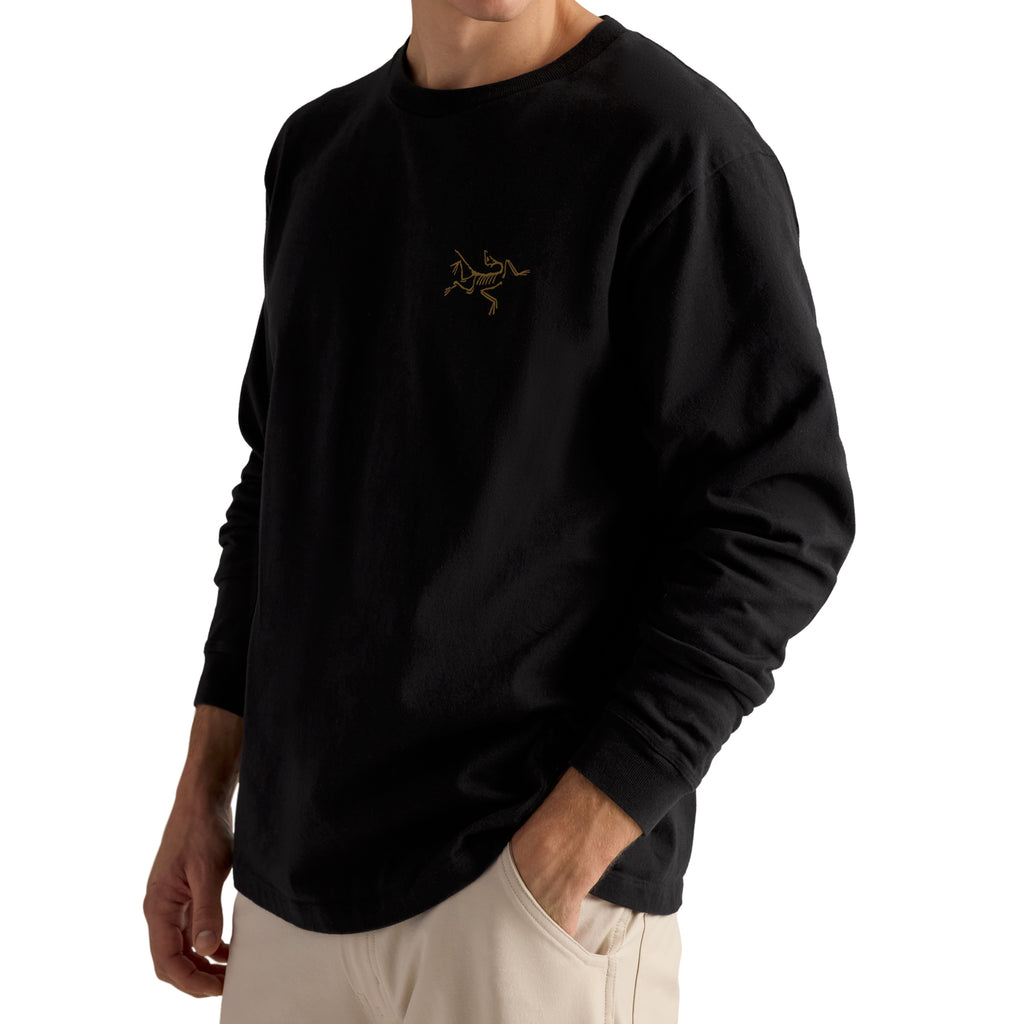 Men's Kragg Cotton Long-Sleeve T-Shirt - 24K Black