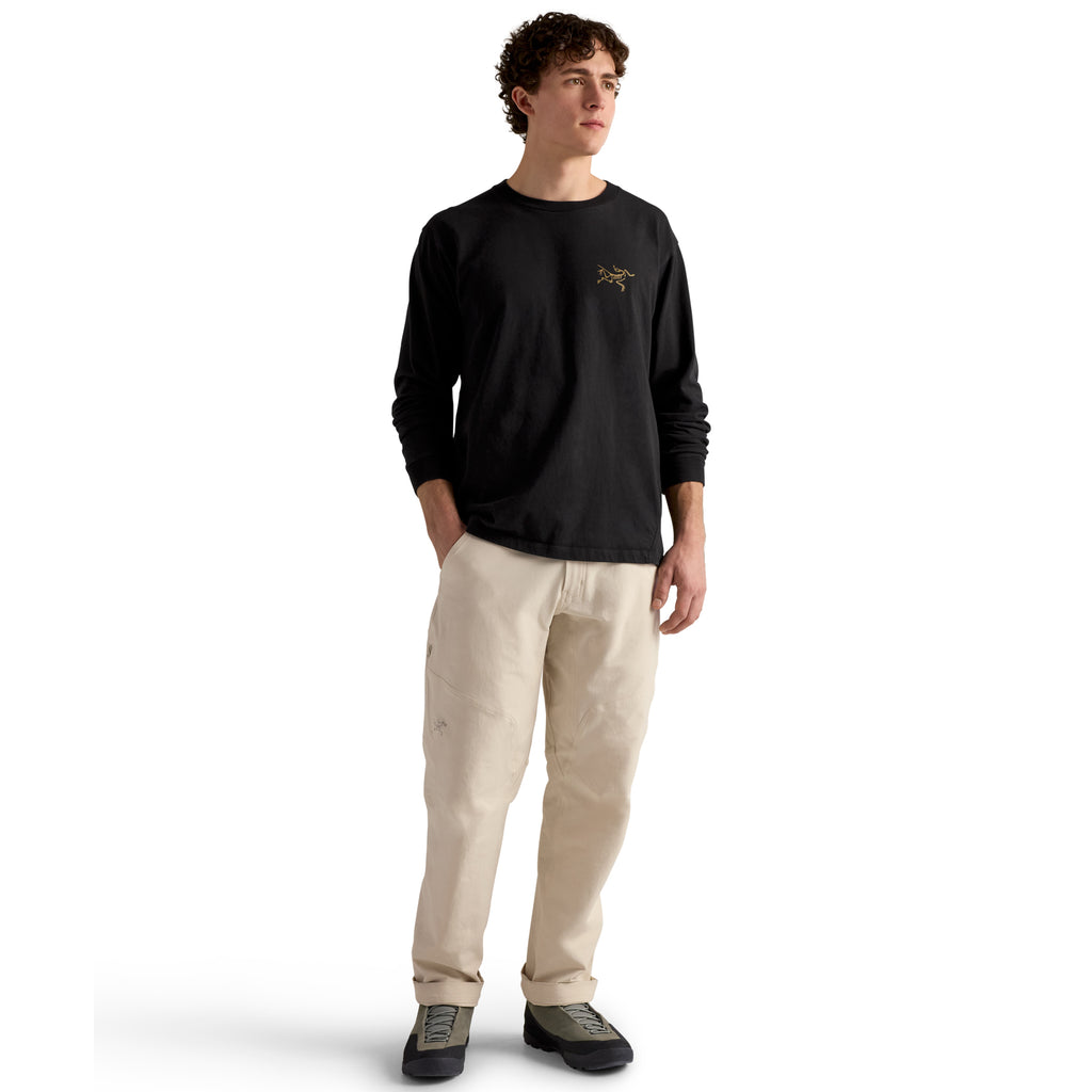 Men's Kragg Cotton Long-Sleeve T-Shirt - 24K Black