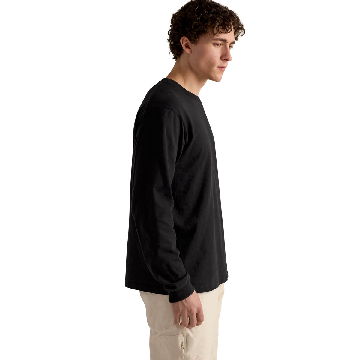 Men's Kragg Cotton Long-Sleeve T-Shirt - 24K Black