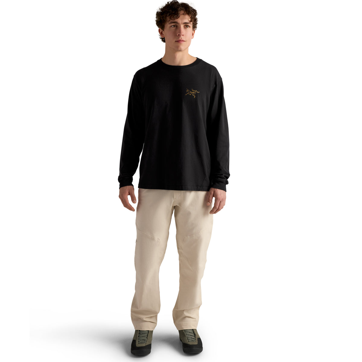 Men's Kragg Cotton Long-Sleeve T-Shirt - 24K Black