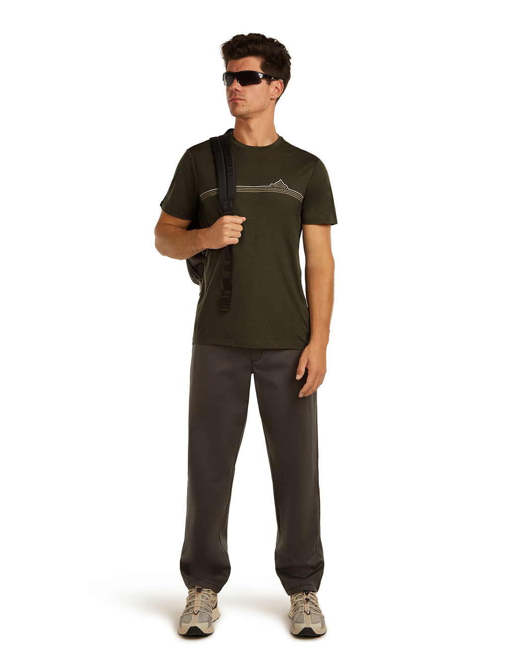 Men's 150 Tech Lite T-Shirt - Range Stripes / Green