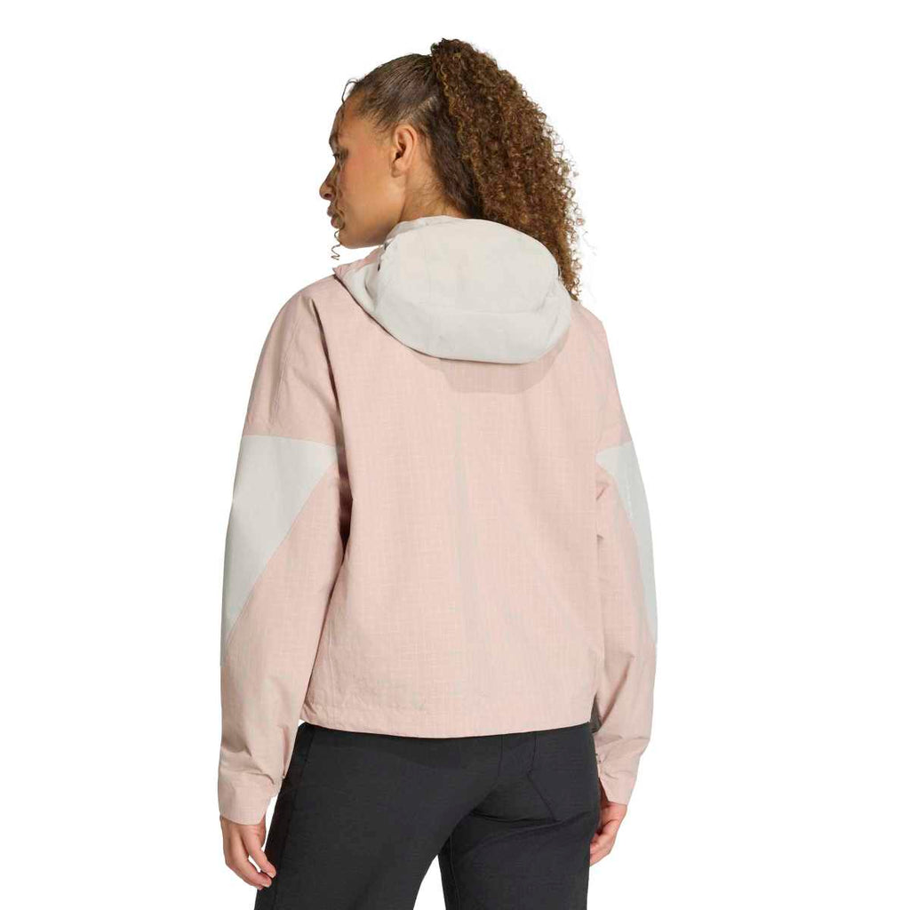Women's Xploric 2L Rain Jacket - Beige / Pink