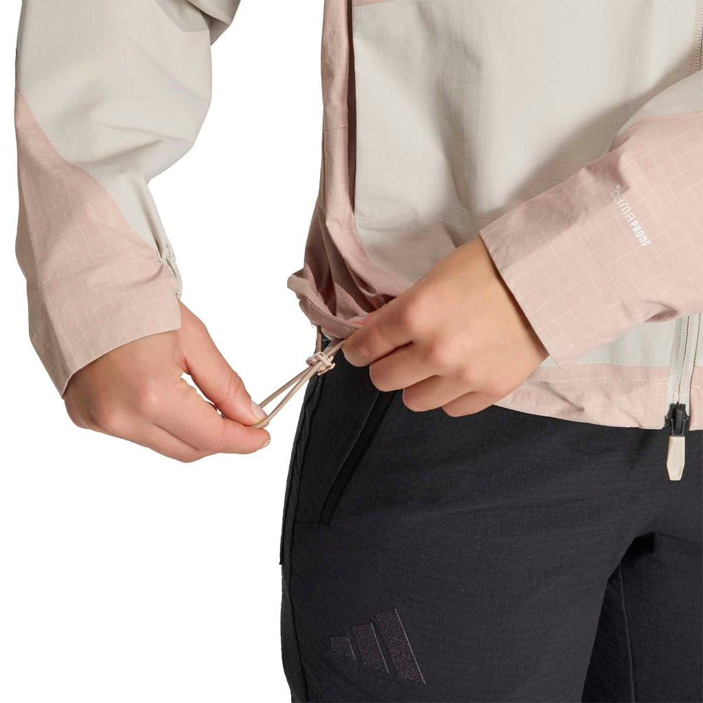 Women's Xploric 2L Rain Jacket - Beige / Pink