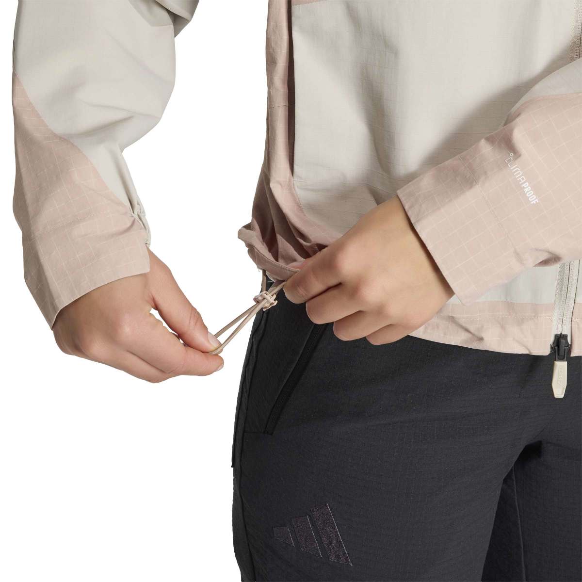 Women's Xploric 2L Rain Jacket - Beige / Pink