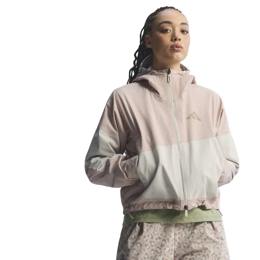 Women's Xploric 2L Rain Jacket - Beige / Pink