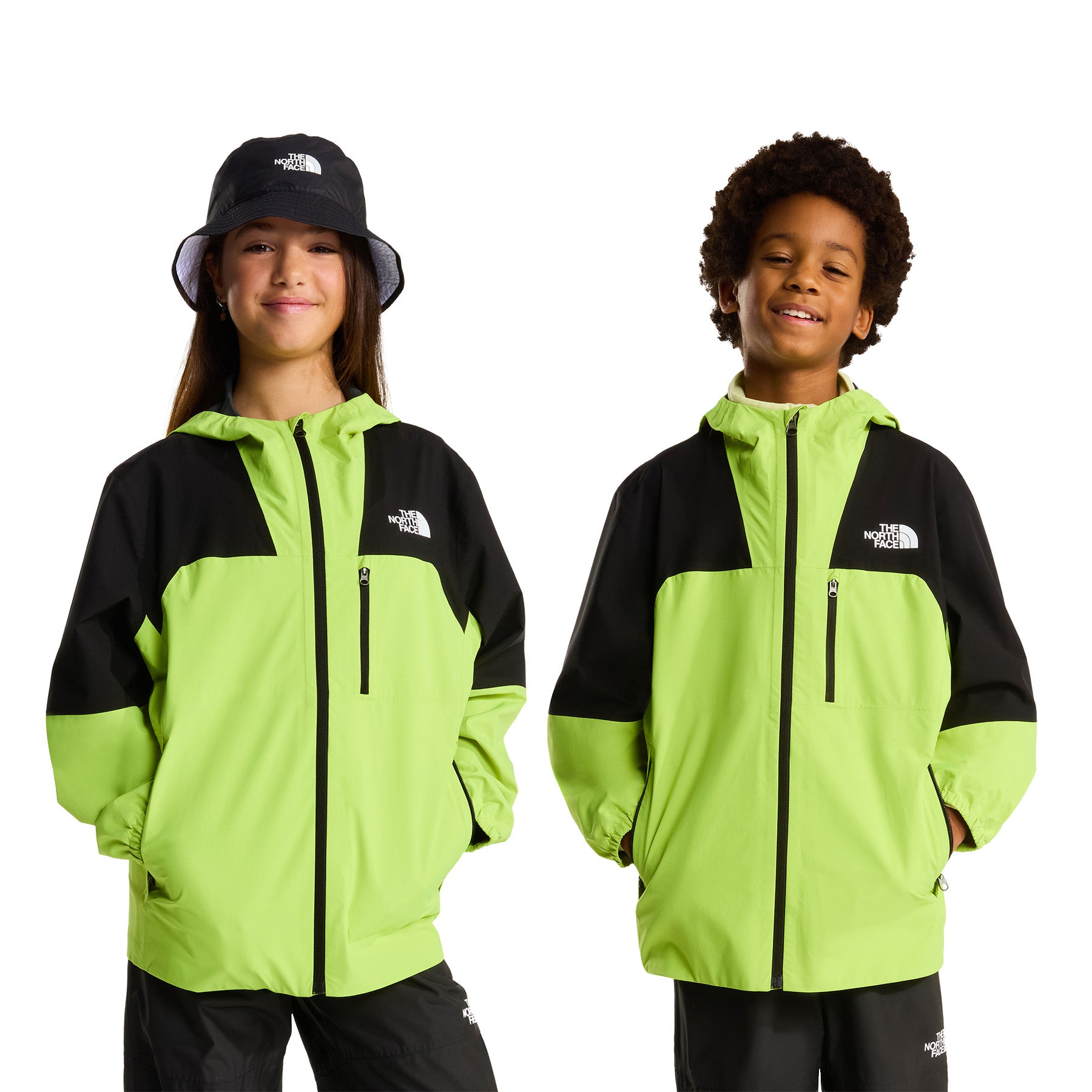 Teens' Hike Packable Waterproof Shell Jacket - Yellow / Black