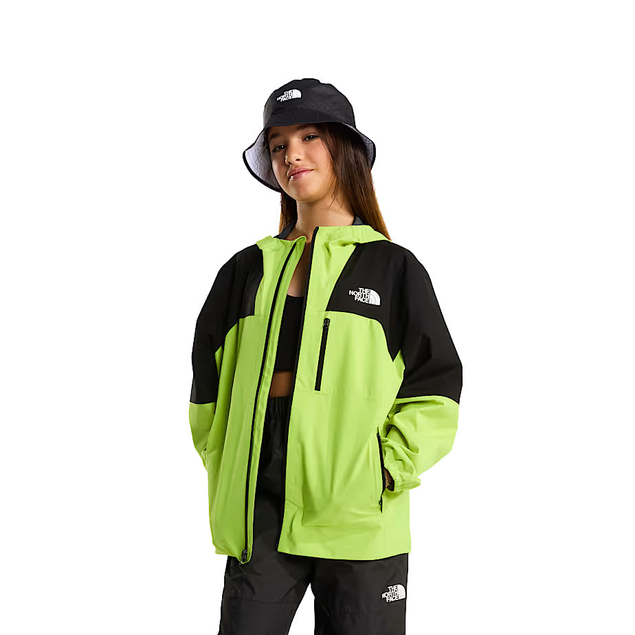 Teens' Hike Packable Waterproof Shell Jacket - Yellow / Black