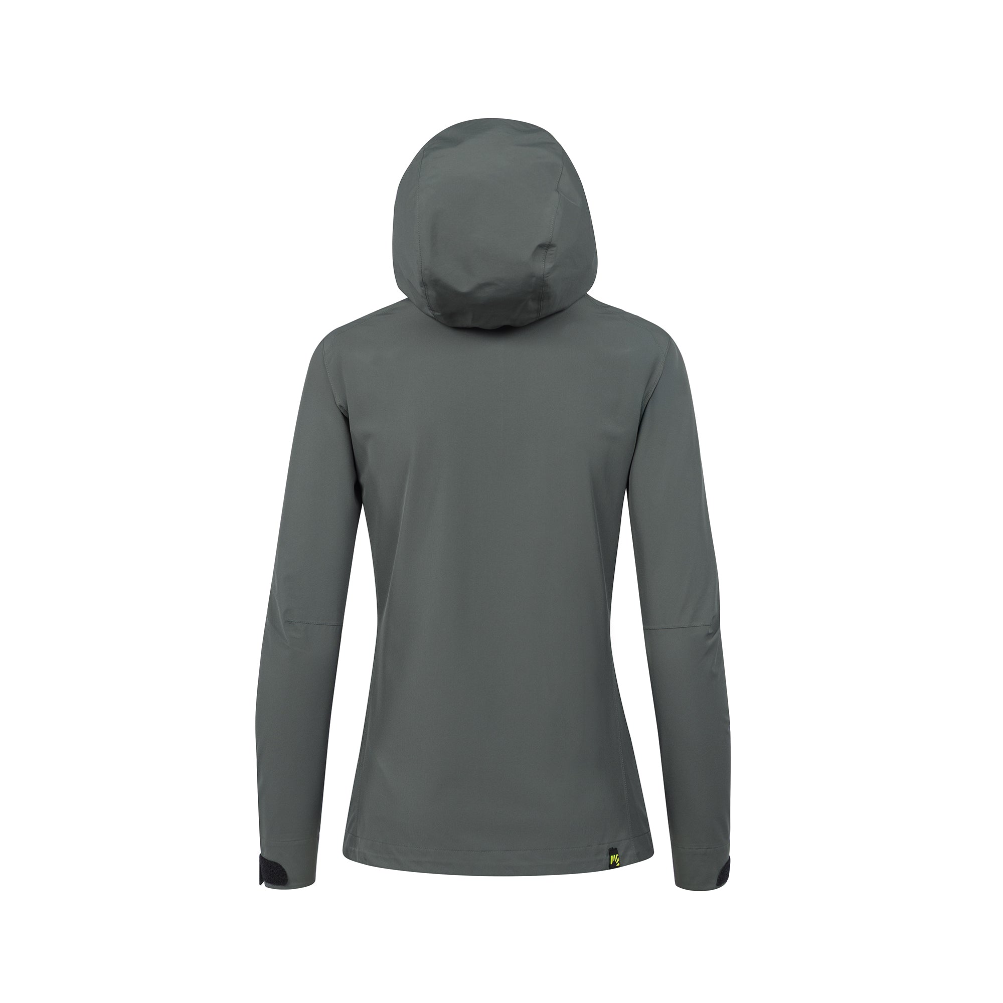 Grey hooded jacket on a white background