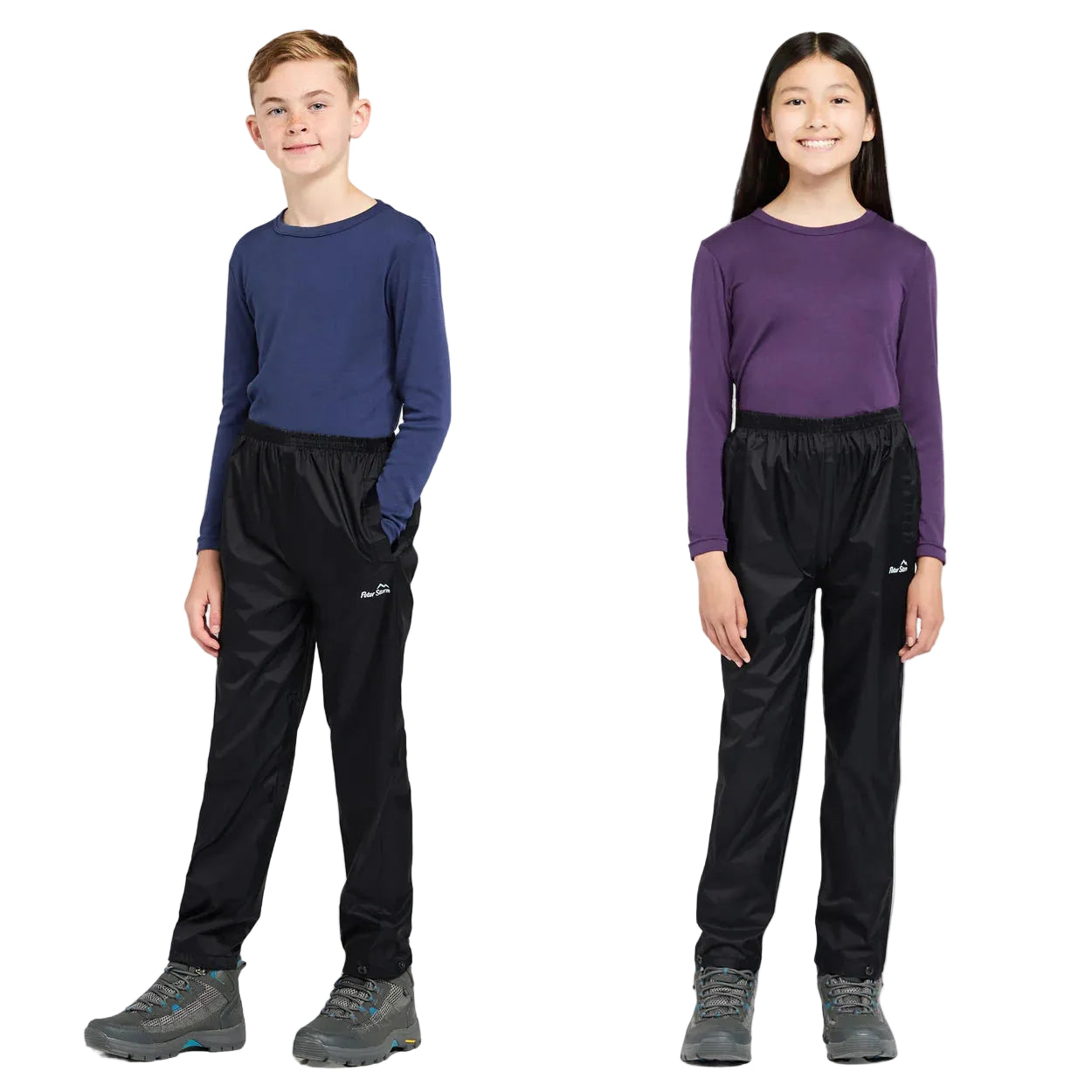Kids' Packable Waterproof Pants - Black