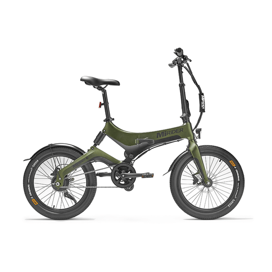 MiRiDER 20" Compact Folding E-Bike - Green