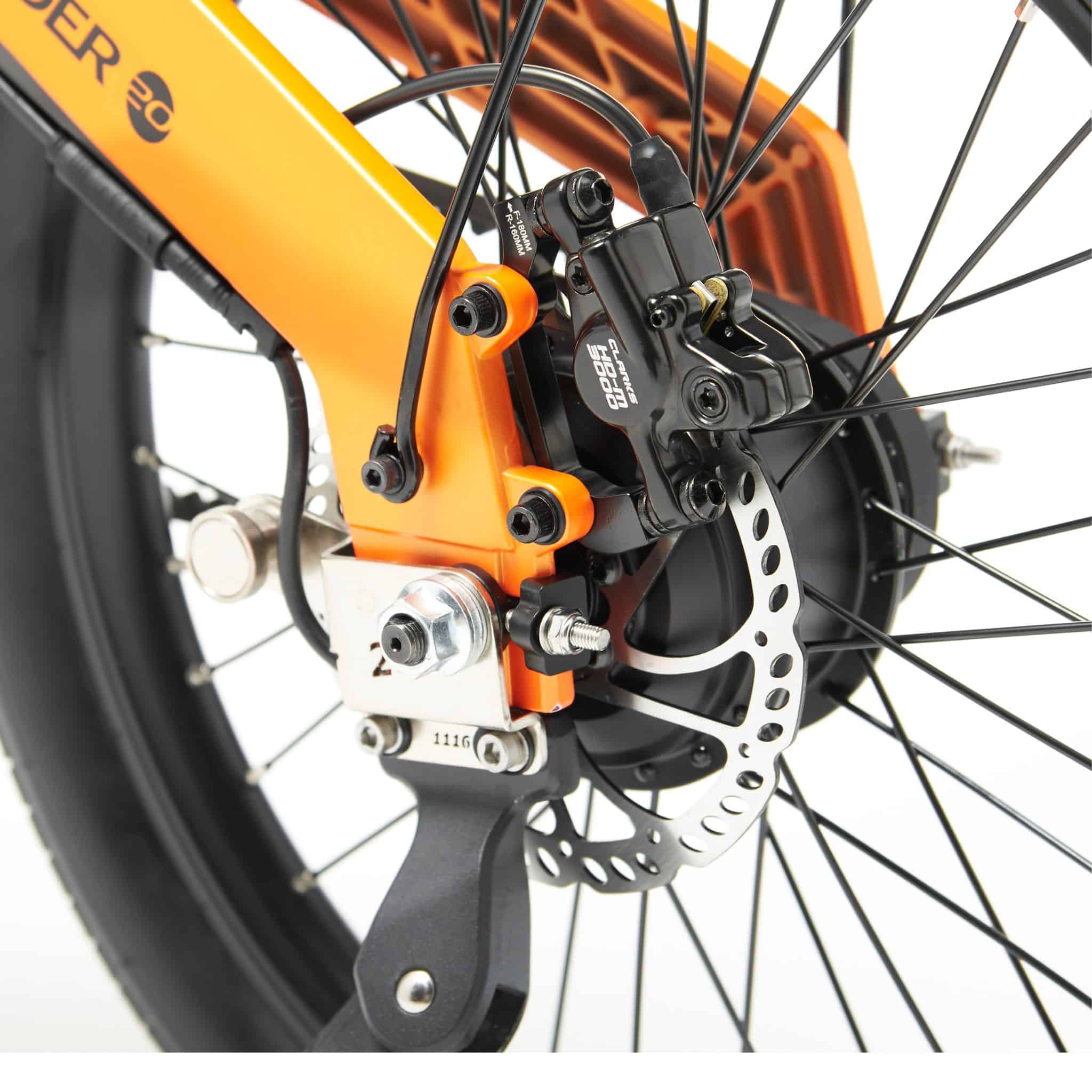 MiRiDER 20" Compact Folding E-Bike - Orange