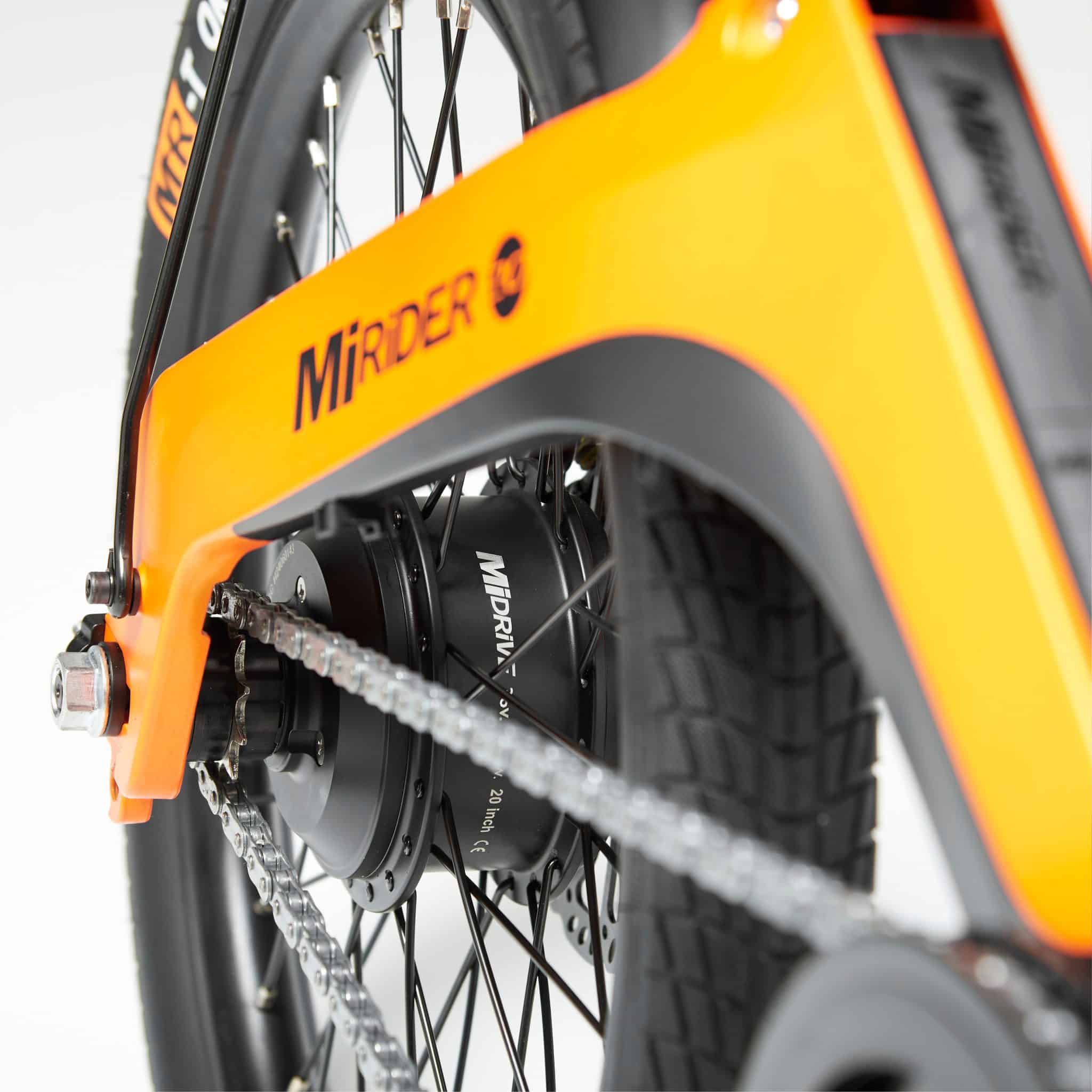 MiRiDER 20" Compact Folding E-Bike - Orange