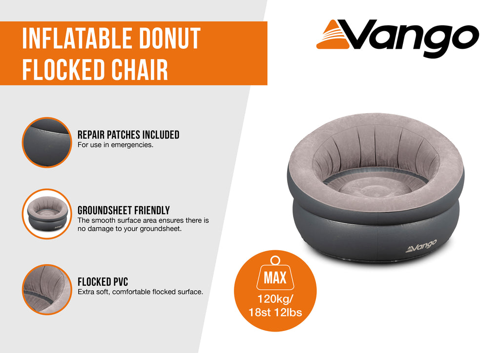 Inflatable Donut Chair - Grey