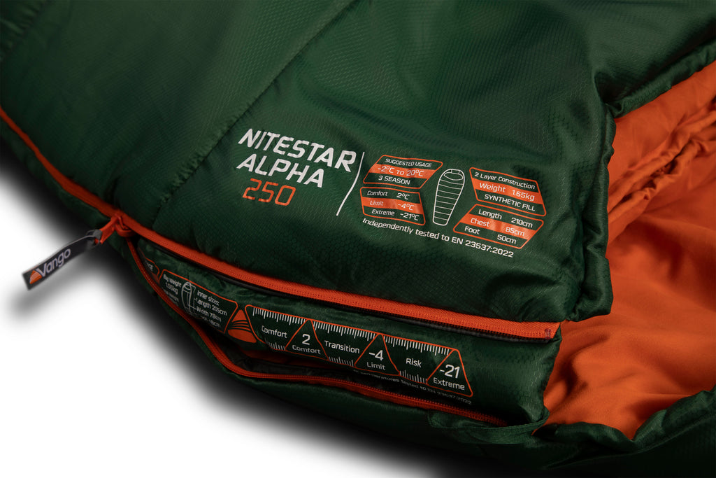 Nitestar Alpha 250 Sleeping Bag - Green