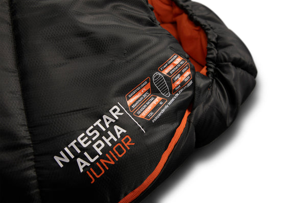 Nitestar Alpha Junior Sleeping Bag - Black