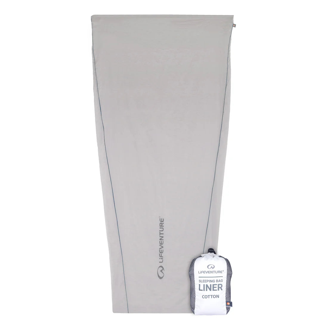 Cotton Mummy Sleeping Bag Liner - Grey