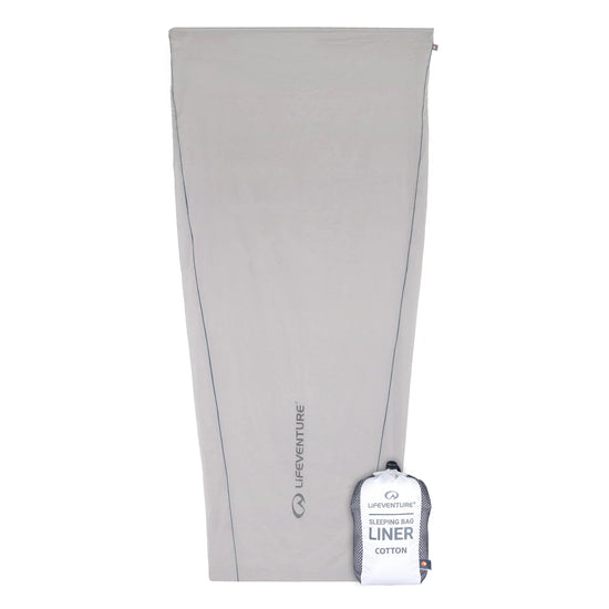Cotton Mummy Sleeping Bag Liner - Grey