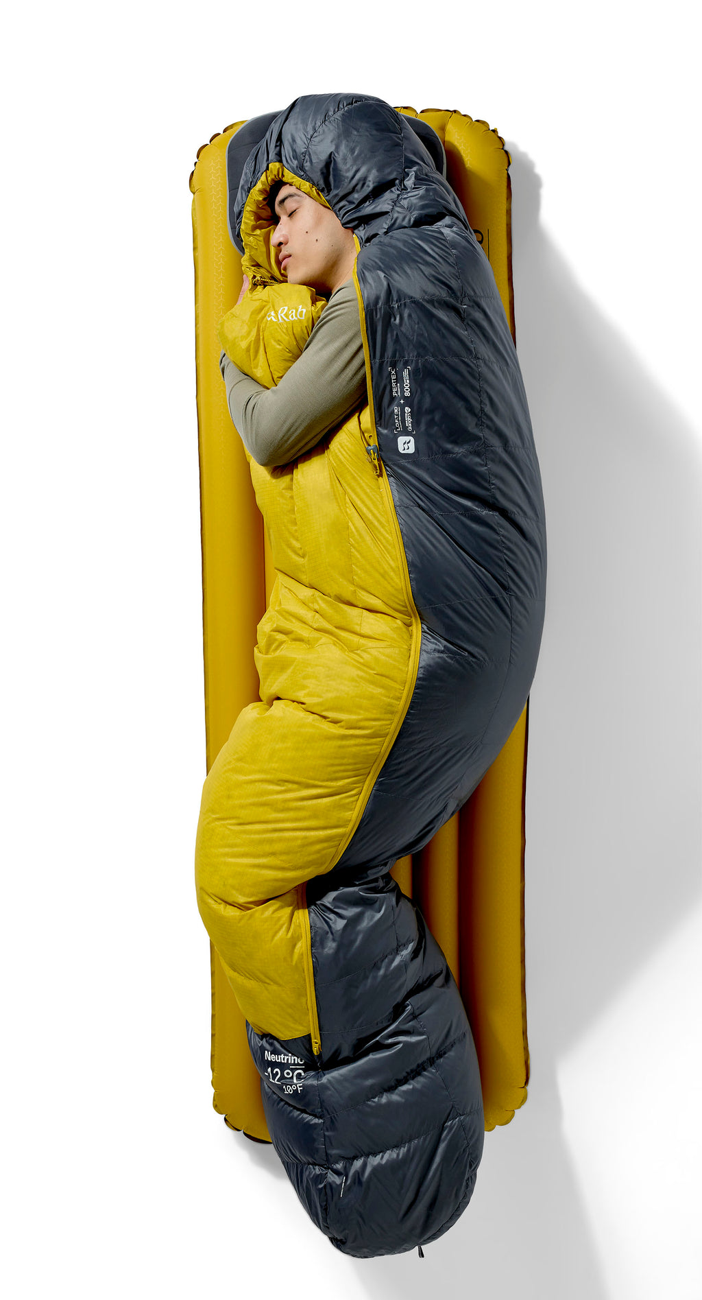 Neutrino -12°C Down Sleeping Bag - Yellow / Grey