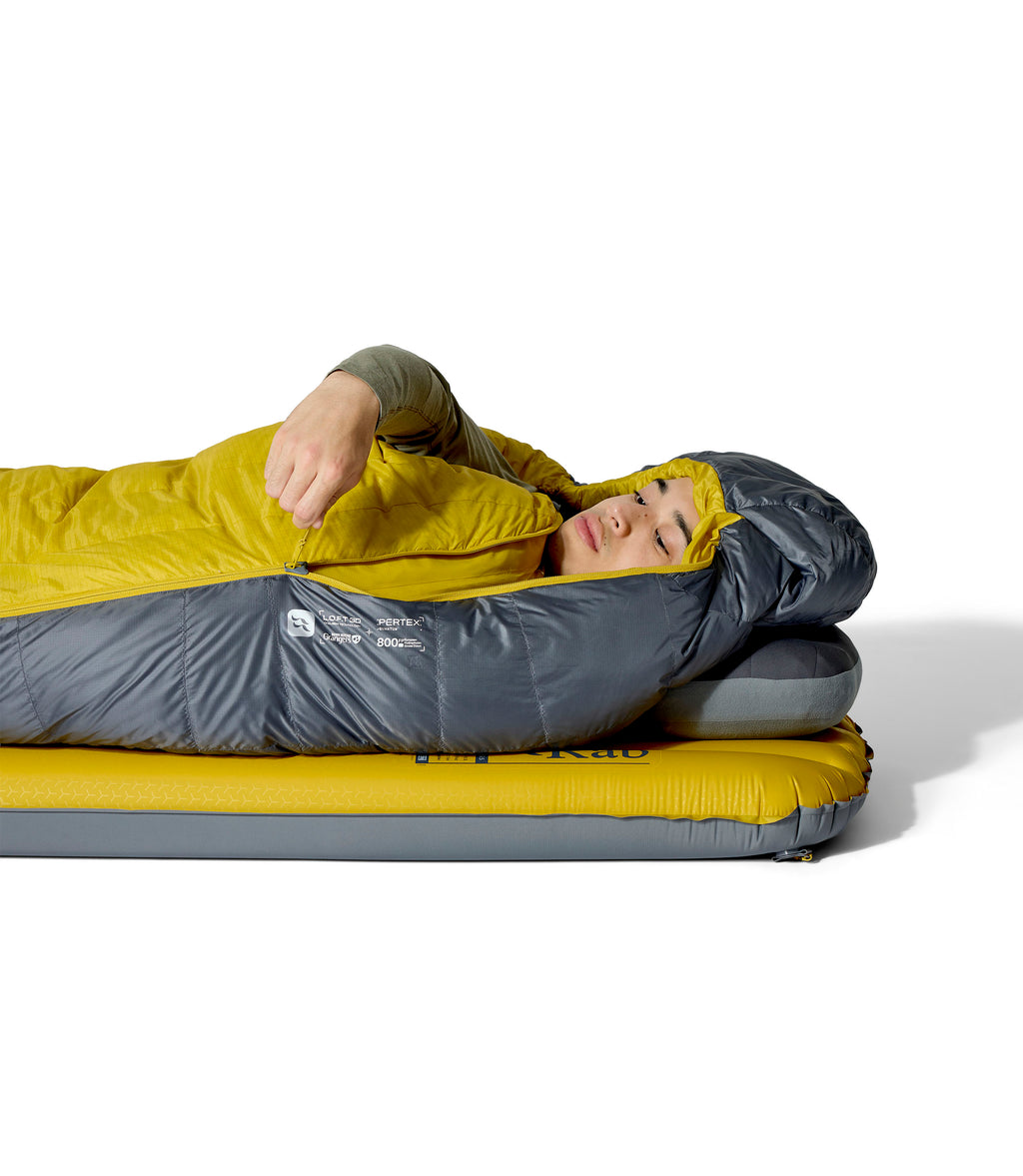 Neutrino -12°C Down Sleeping Bag - Yellow / Grey
