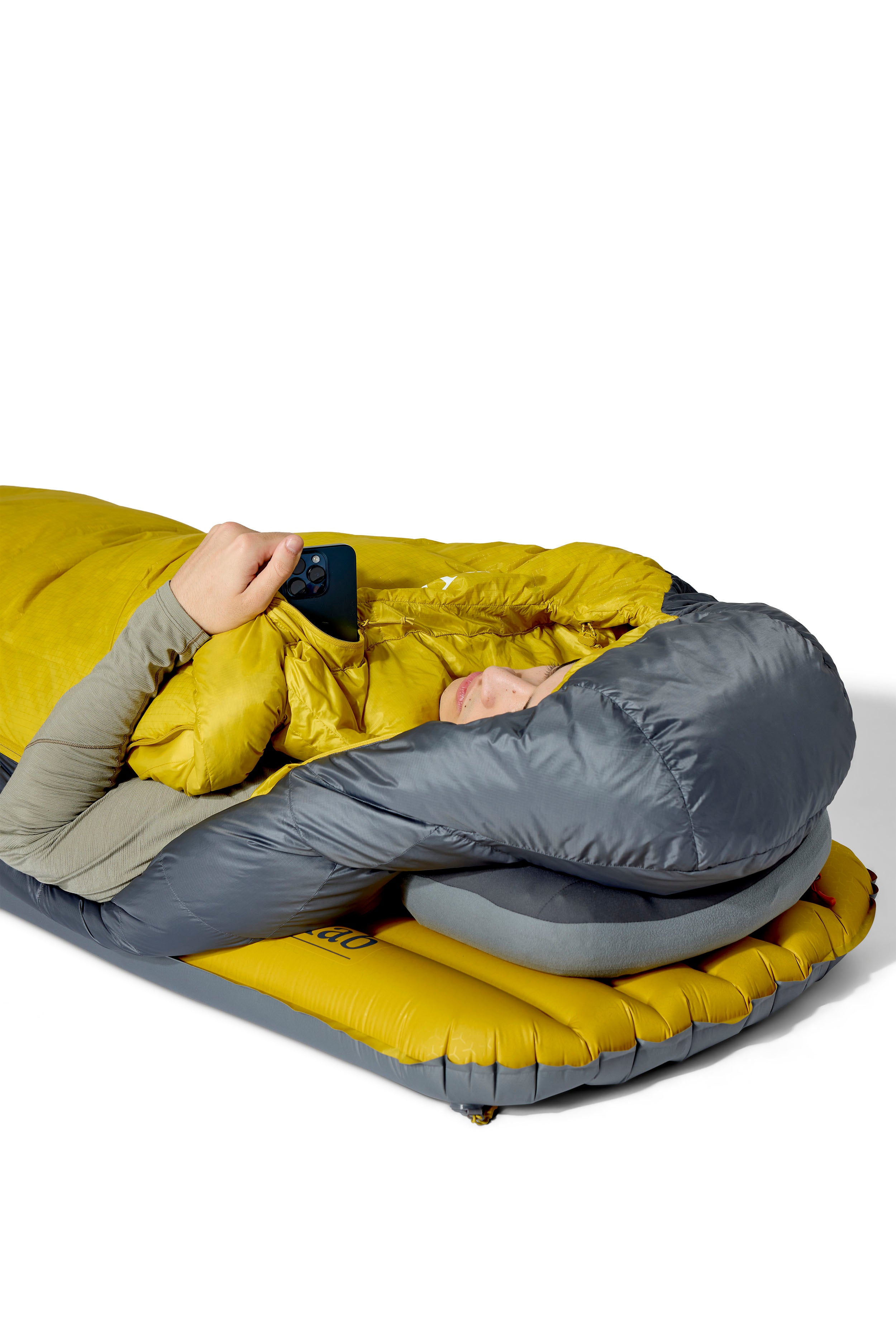 Neutrino -12°C Down Sleeping Bag - Yellow / Grey