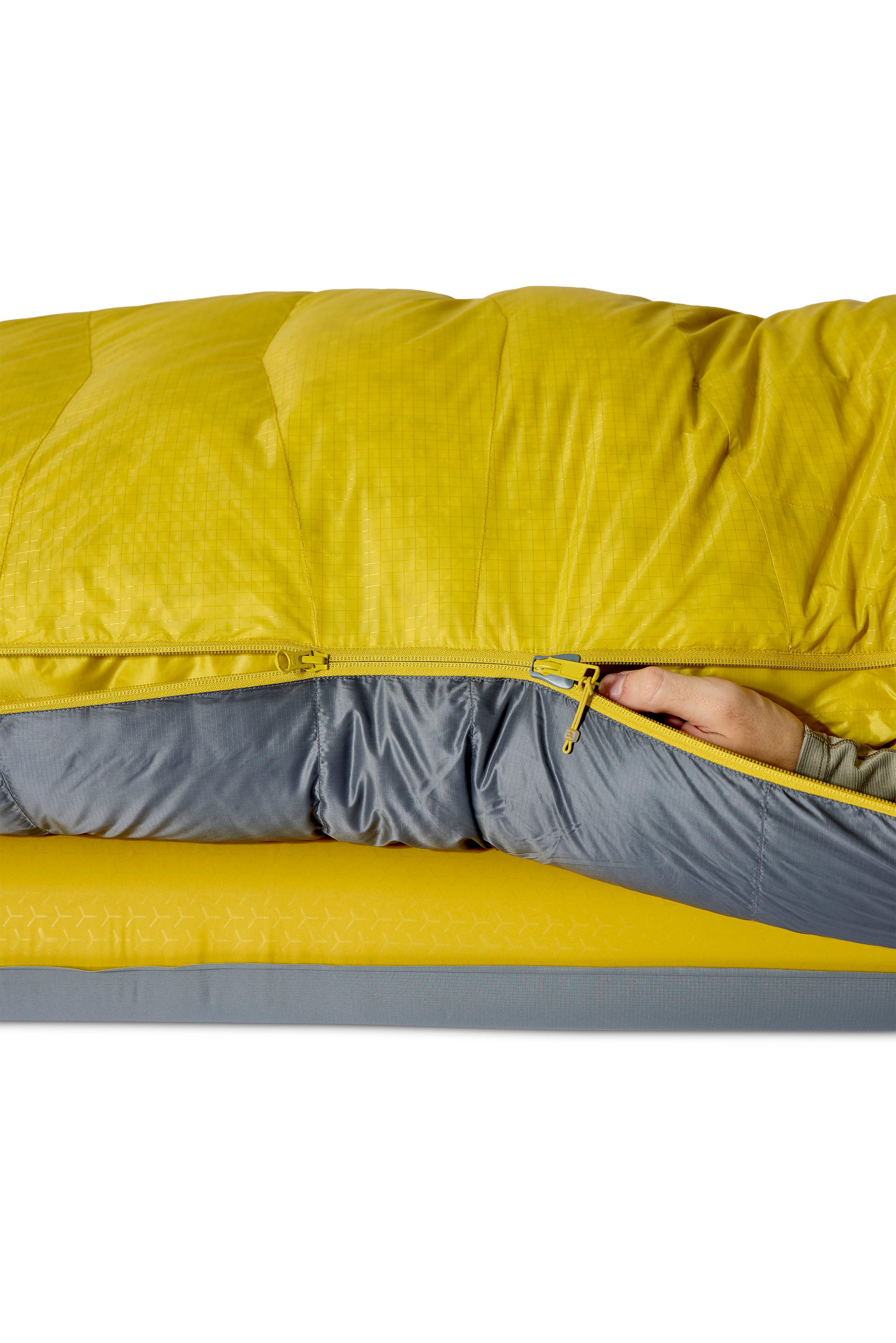 Neutrino -12°C Down Sleeping Bag - Yellow / Grey