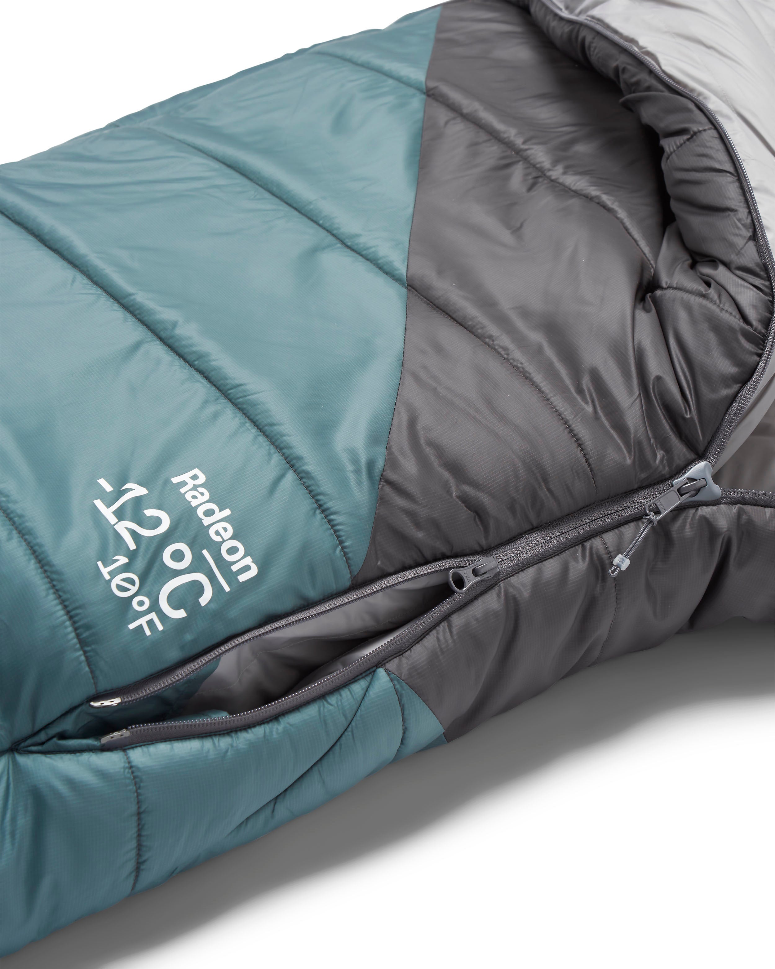 Radeon -12°C Sleeping Bag - Green / Grey