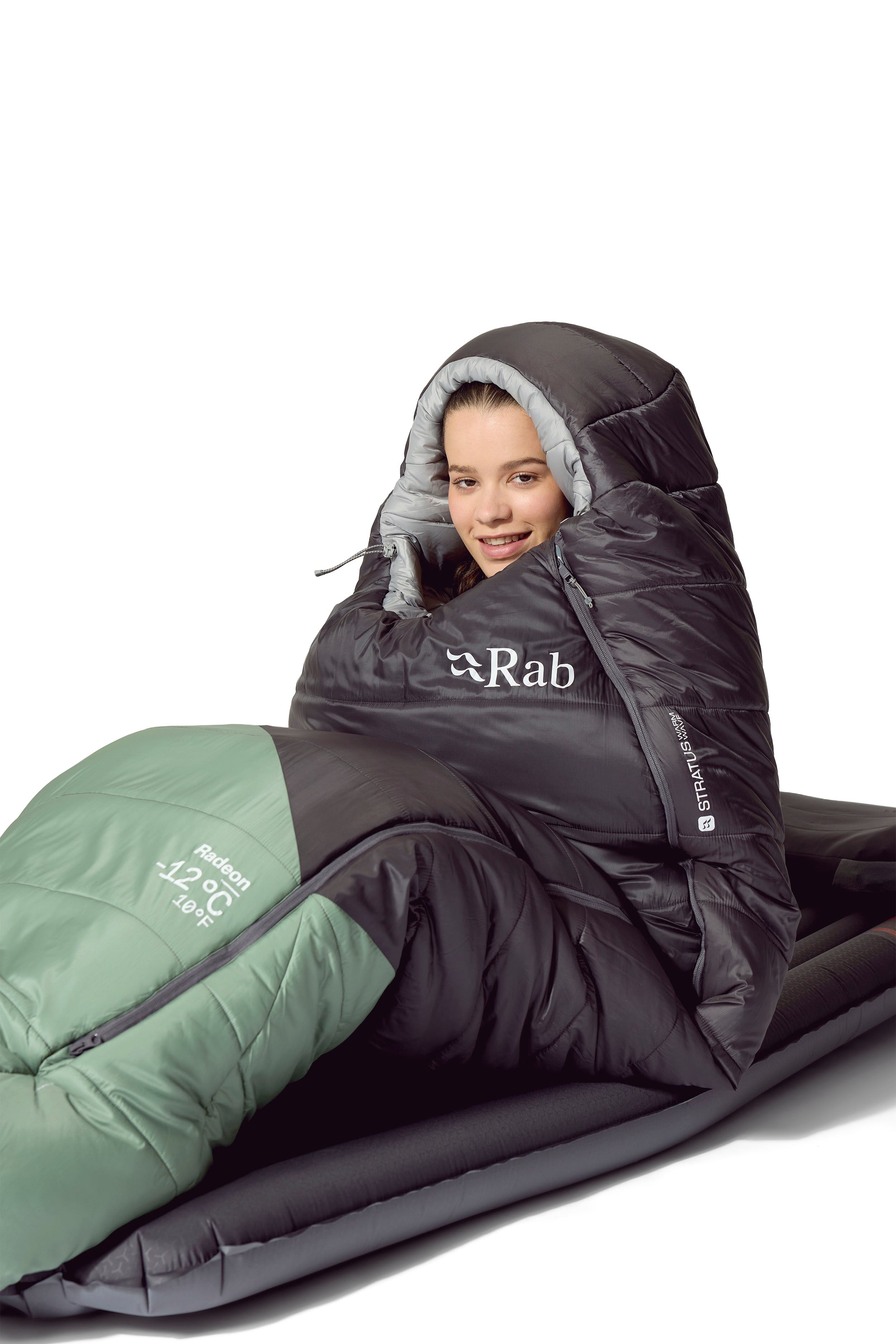 Women's Radeon -12°C Sleeping Bag - Green / Grey