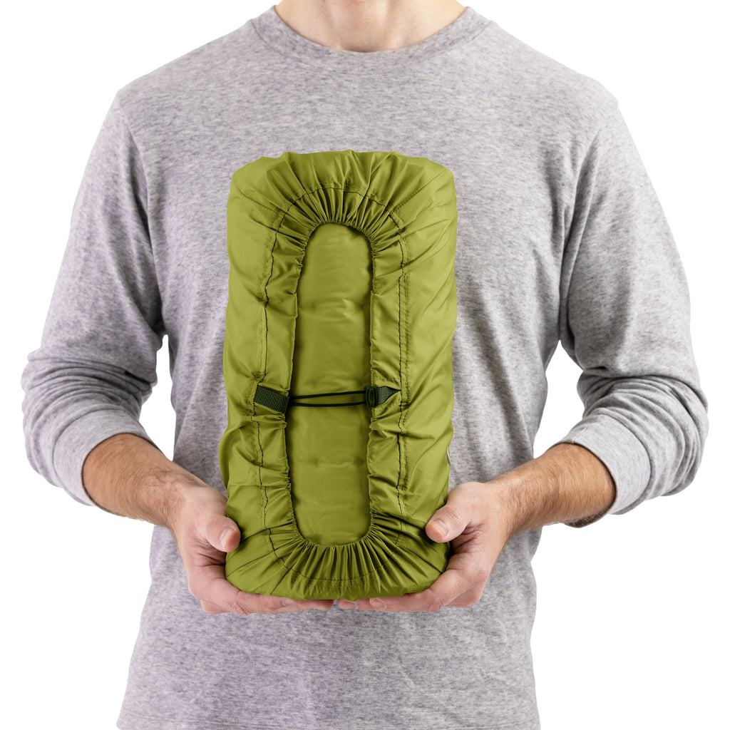 Self Inflating Camp Sleeping Mat Wide - Green