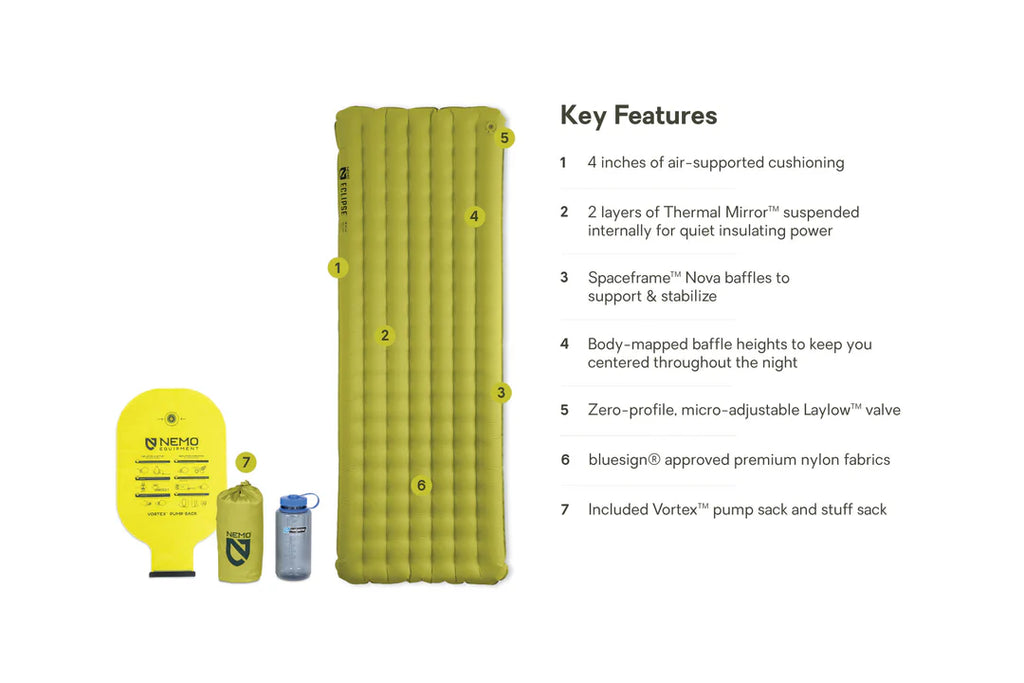 Eclipse™ All-Season Wide Sleeping Pad - Yellow