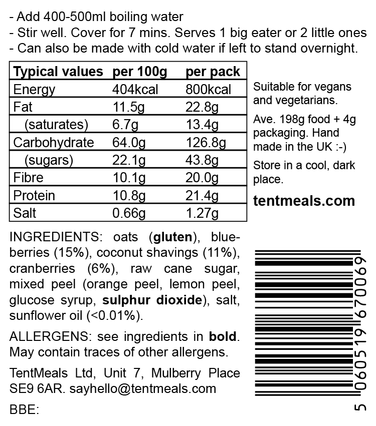 Blueberry Burst Breakfast - 800 kcal