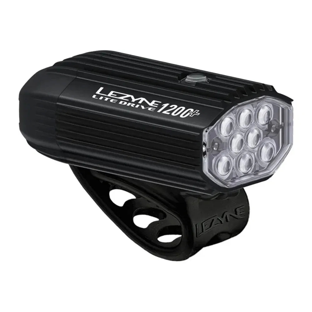 Lezyne Lite Drive 1200 bike light on a white background