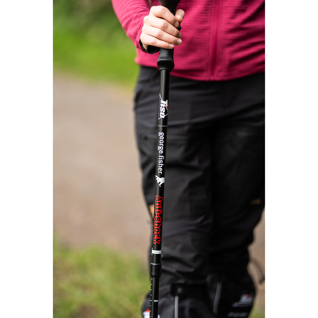 Anti-Shock Walking Pole - Black