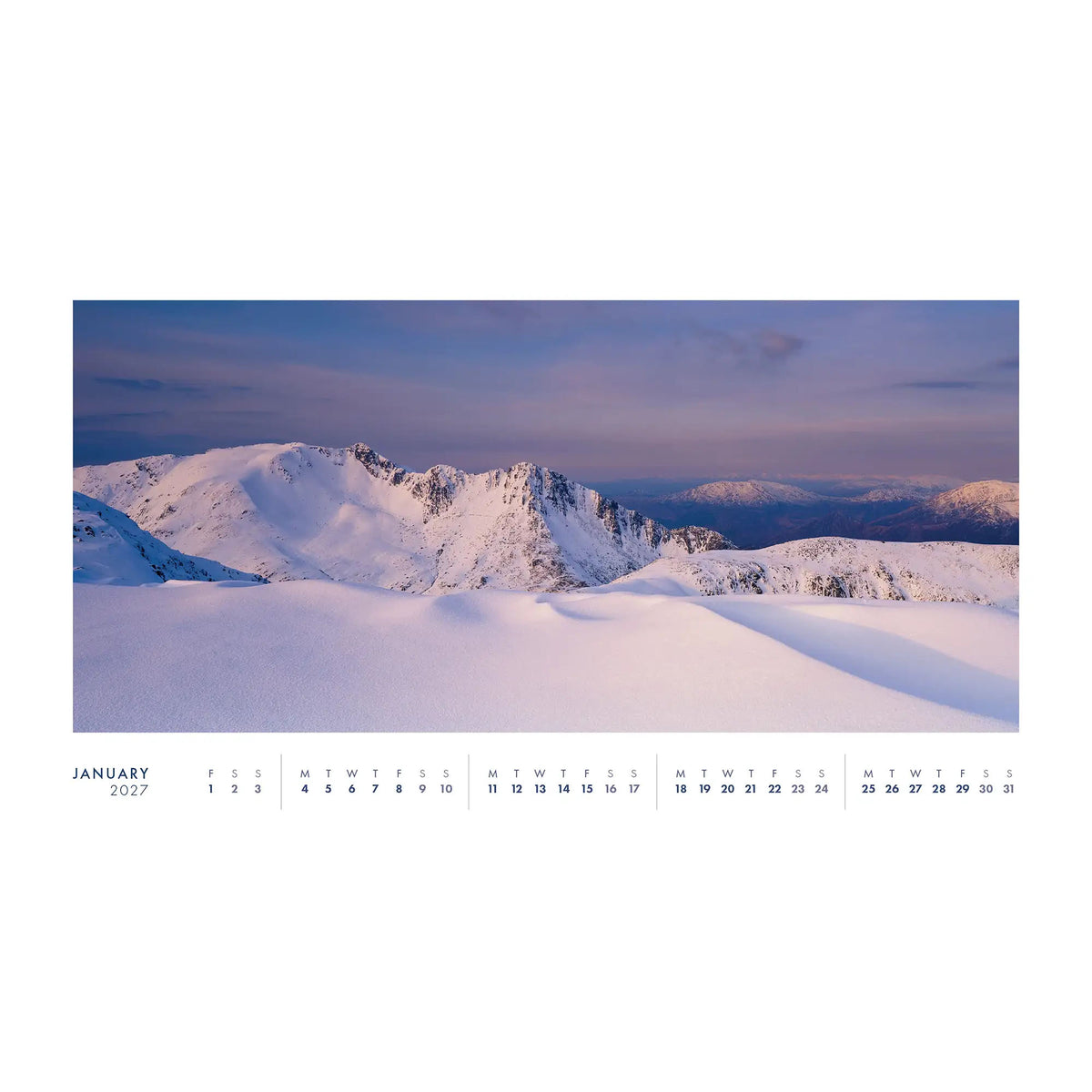 Scotland Desk 2027 Calendar