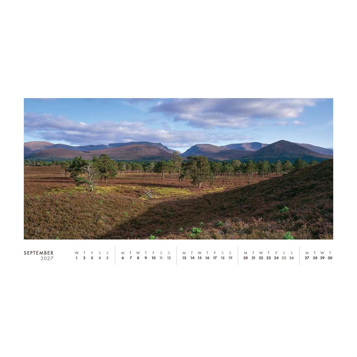 Scotland Desk 2027 Calendar