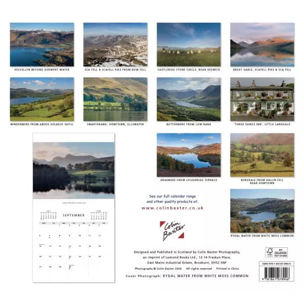 2027 Lake District Calendar